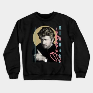 George Michael / Faded Vintage Look Design Crewneck Sweatshirt